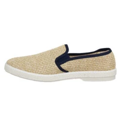 RIVIERAS Nudude Raffia Homme Beige Marine -Magasin De Chaussures De Mode rivieras nudude raffia homme beige marine 4