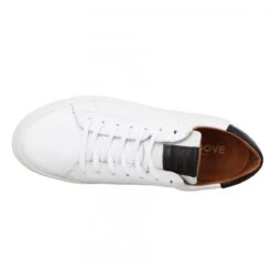 SCHMOOVE Spark Clay Cuir Homme Blanc Noir -Magasin De Chaussures De Mode schmoove spark clay cuir homme blanc noir 5