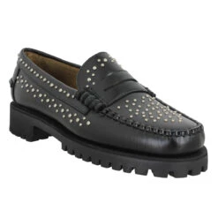 SEBAGO Dan Lug Studs Cuir Femme Noir