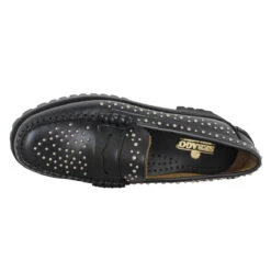 SEBAGO Dan Lug Studs Cuir Femme Noir -Magasin De Chaussures De Mode sebago dan lug studs cuir femme noir 5