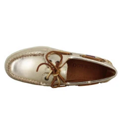 SEBAGO Docksides Cuir Femme Gold -Magasin De Chaussures De Mode sebago docksides cuir femme gold 5