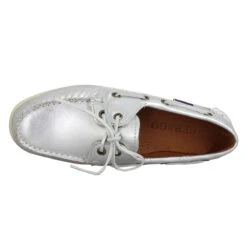 SEBAGO Docksides Cuir Femme Silver -Magasin De Chaussures De Mode sebago docksides cuir femme silver 5