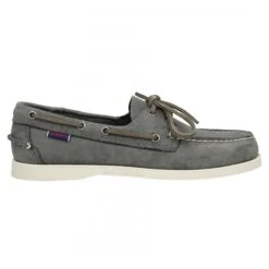 SEBAGO Docksides Portland Cuir Crazy Homme Dark Grey -Magasin De Chaussures De Mode sebago docksides portland cuir crazy homme dark grey 2