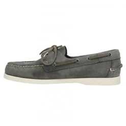 SEBAGO Docksides Portland Cuir Crazy Homme Dark Grey -Magasin De Chaussures De Mode sebago docksides portland cuir crazy homme dark grey 4