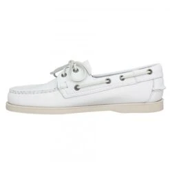 SEBAGO Docksides Portland Cuir Homme Blanc -Magasin De Chaussures De Mode sebago docksides portland cuir homme blanc 4