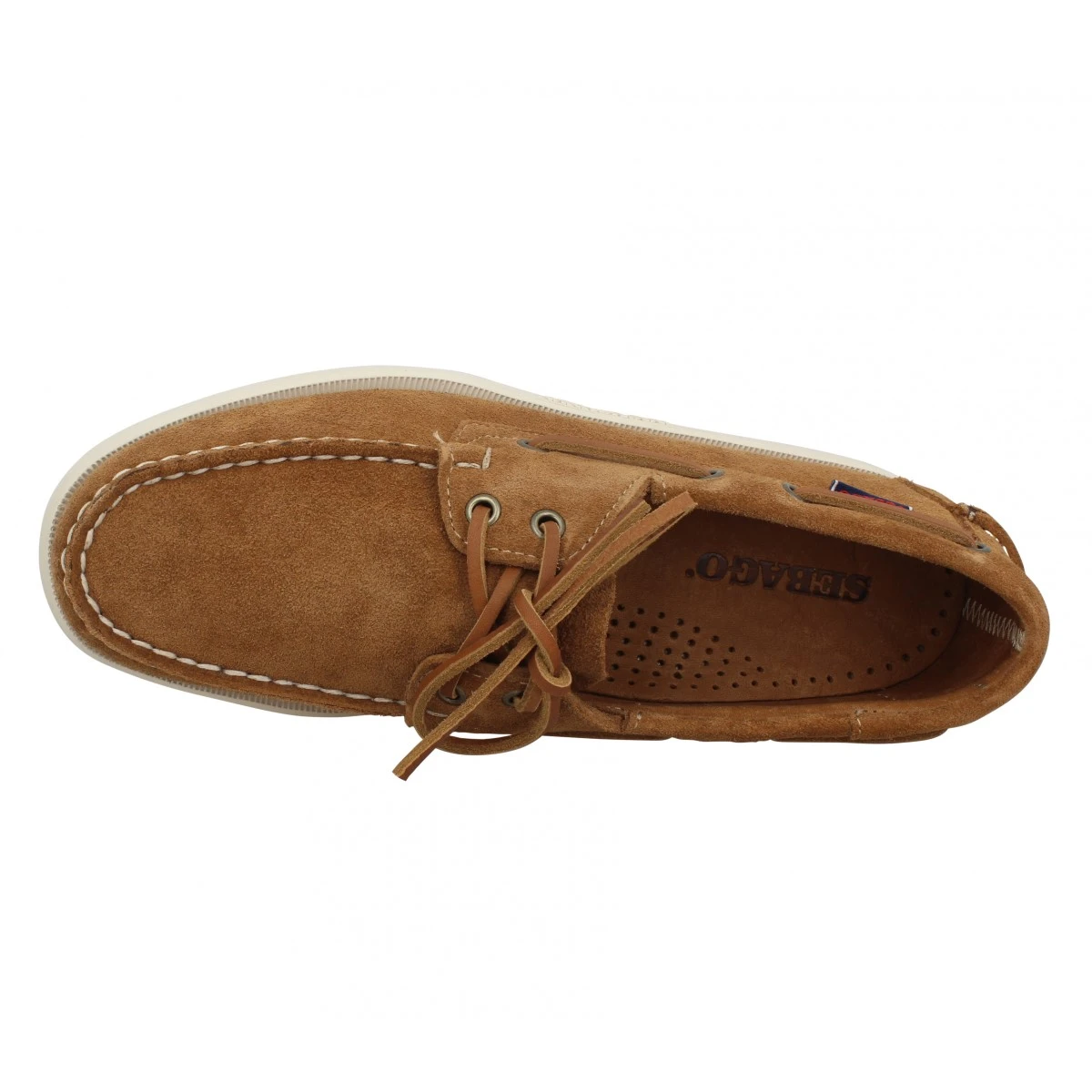 SEBAGO Docksides Portland Flesh Out Suede Homme Cognac 7 SEBAGO Docksides Portland Flesh Out Suede Homme Cognac – Image 5