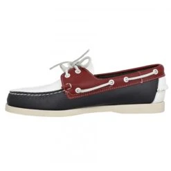 SEBAGO Portland Spinnaker Cuir Homme Bleu Blanc Rouge -Magasin De Chaussures De Mode sebago portland spinnaker cuir homme bleu blanc rouge 4