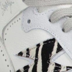 SEMERDJIAN Braga Cuir Velours Femme Blanc Zebre -Magasin De Chaussures De Mode semerdjian braga cuir velours femme blanc zebre 7