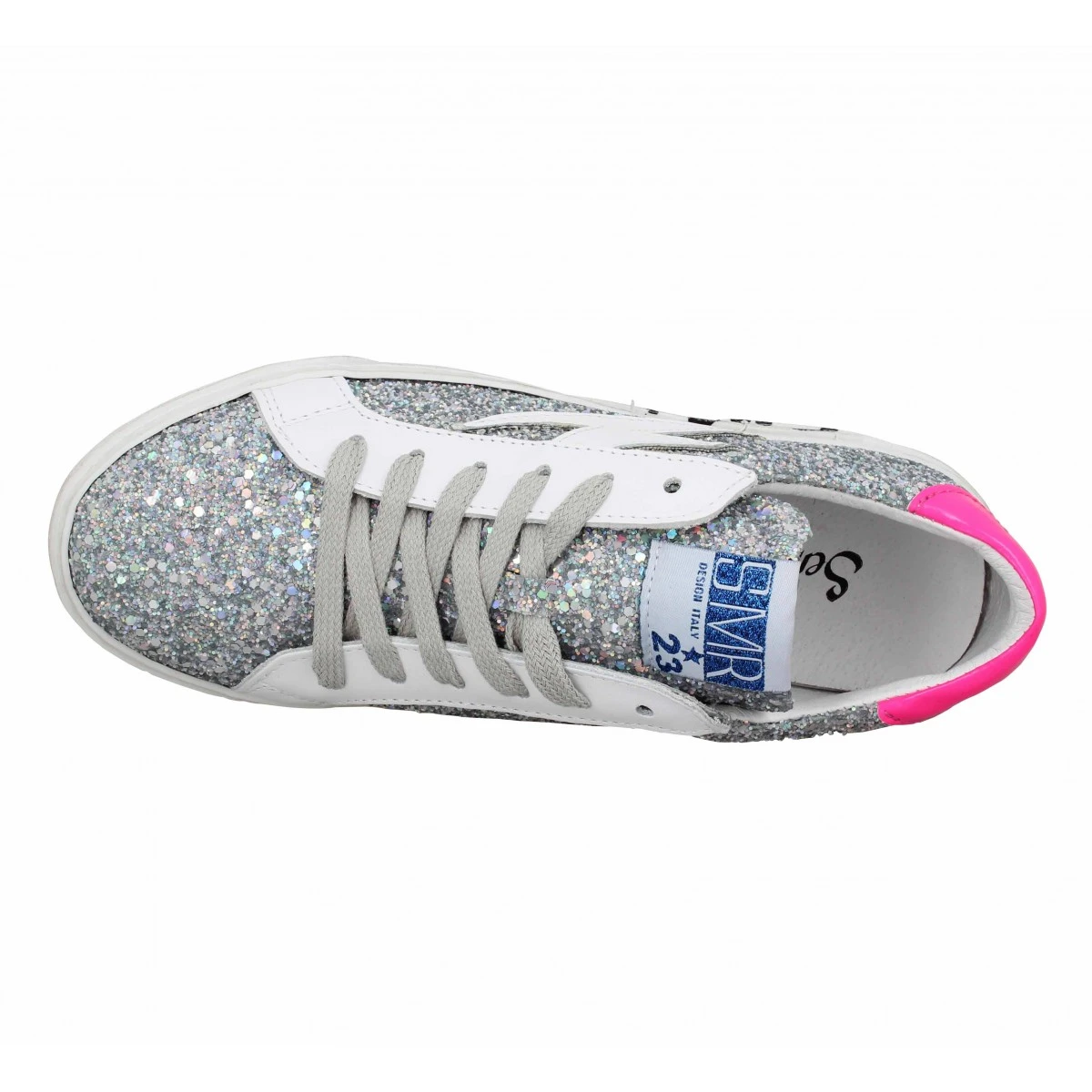 SEMERDJIAN Catri Glitter Femme Argent Fluo 7 SEMERDJIAN Catri Glitter Femme Argent Fluo – Image 5
