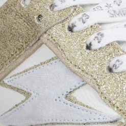 SEMERDJIAN Chita Cuir Glitter Femme Blanc Platine -Magasin De Chaussures De Mode semerdjian chita cuir glitter femme blanc platine 7