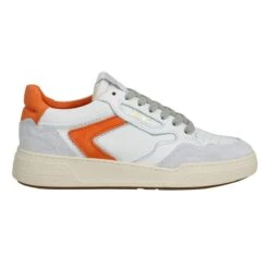 SEMERDJIAN Malica Cuir Velours Femme Blanc Orange -Magasin De Chaussures De Mode semerdjian malica cuir velours femme blanc orange 2