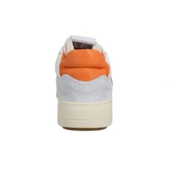 SEMERDJIAN Malica Cuir Velours Femme Blanc Orange -Magasin De Chaussures De Mode semerdjian malica cuir velours femme blanc orange 3