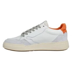 SEMERDJIAN Malica Cuir Velours Femme Blanc Orange -Magasin De Chaussures De Mode semerdjian malica cuir velours femme blanc orange 4