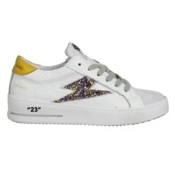 SEMERDJIAN Maya 9505 Cuir Velours Femme Blanc Glitter Multi -Magasin De Chaussures De Mode semerdjian maya 9505 cuir velours femme blanc glitter multi 2