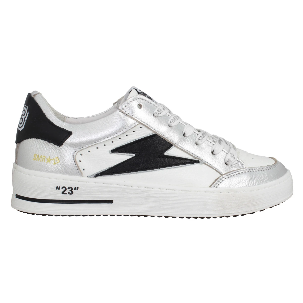 SEMERDJIAN Noubar Cuir Femme Blanc Argent 4 SEMERDJIAN Noubar Cuir Femme Blanc Argent – Image 2