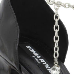SONIA RYKIEL Honfleur Anklet Cuir Vernis Femme Noir -Magasin De Chaussures De Mode sonia rykiel honfleur anklet cuir vernis femme noir 7