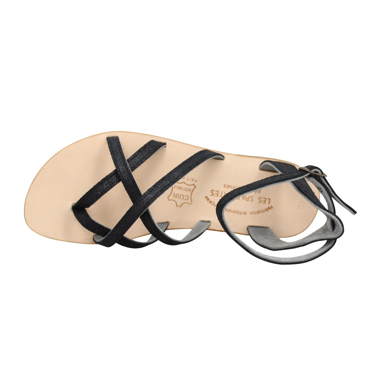 SPARTIATES PHOCEENNES Ily Cuir Femme Noir 7 SPARTIATES PHOCEENNES Ily Cuir Femme Noir – Image 5