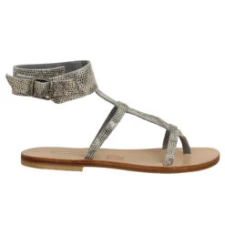 SPARTIATES PHOCEENNES Olya Cuir Viperin Femme Beige -Magasin De Chaussures De Mode spartiates phoceennes olya cuir viperin 2 femme beige 2