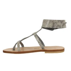 SPARTIATES PHOCEENNES Olya Cuir Viperin Femme Beige -Magasin De Chaussures De Mode spartiates phoceennes olya cuir viperin 2 femme beige 4