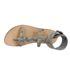 SPARTIATES PHOCEENNES Olya Cuir Viperin Femme Beige -Magasin De Chaussures De Mode spartiates phoceennes olya cuir viperin femme beige 5