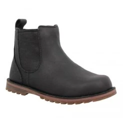 UGG AUSTRALIA Callum Cuir Enfant Noir