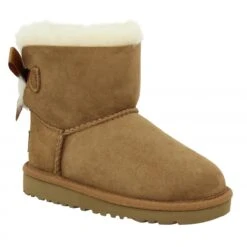 UGG AUSTRALIA Mini Bailey Bow Velours Enfant Chestnut