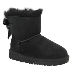 UGG AUSTRALIA Mini Bailey Bow Velours Enfant Noir