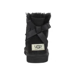 UGG AUSTRALIA Mini Bailey Bow Velours Enfant Noir -Magasin De Chaussures De Mode ugg australia mini bailey bow velours enfant noir 3