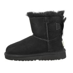 UGG AUSTRALIA Mini Bailey Bow Velours Enfant Noir -Magasin De Chaussures De Mode ugg australia mini bailey bow velours enfant noir 4