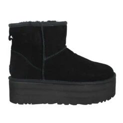 UGG Classic Mini Platform Velours Femme Noir -Magasin De Chaussures De Mode ugg classic mini platform velours femme noir 2