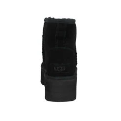 UGG Classic Mini Platform Velours Femme Noir -Magasin De Chaussures De Mode ugg classic mini platform velours femme noir 3