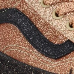 VANS Old Skool Party Glitter Enfant Noir Or -Magasin De Chaussures De Mode vans old skool party glitter enfant noir or 7