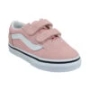 VANS Old Skool V Velours Toile Enfant Pink -Magasin De Chaussures De Mode vans old skool v velours toile enfant pink 1