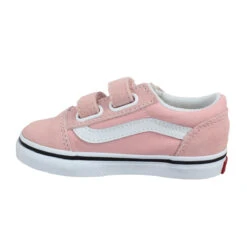 VANS Old Skool V Velours Toile Enfant Pink -Magasin De Chaussures De Mode vans old skool v velours toile enfant pink 4