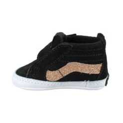 VANS SK8 Hi Crib Party Glitter Enfant Noir Or -Magasin De Chaussures De Mode vans sk8 hi crib party glitter enfant noir or 4
